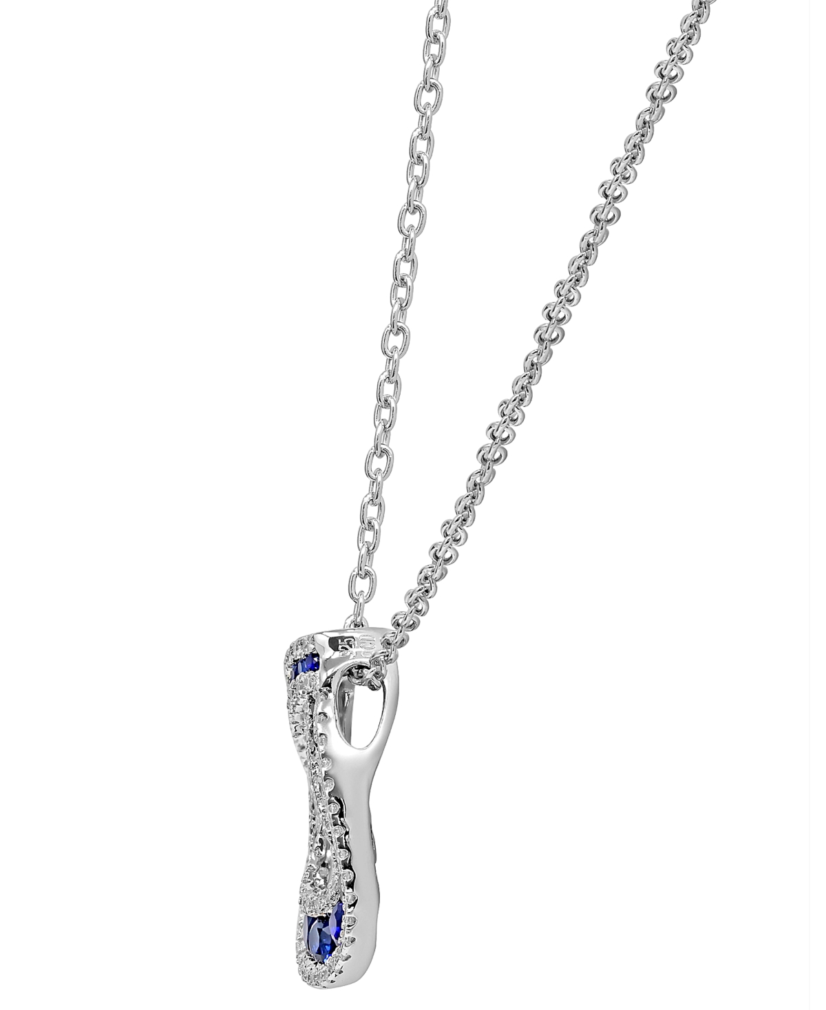 Lab-Grown(1-1/2 ct. t.w.) & Cubic Zirconia Teardrop 18