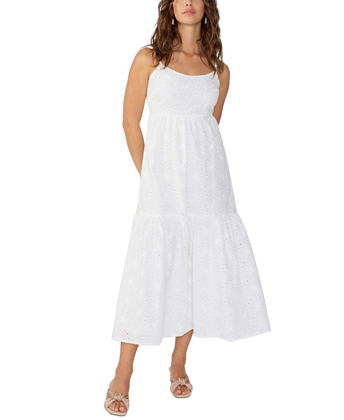 Sanctuary Women's Cotton Eyelet Tiered Maxi Dress - Macy's