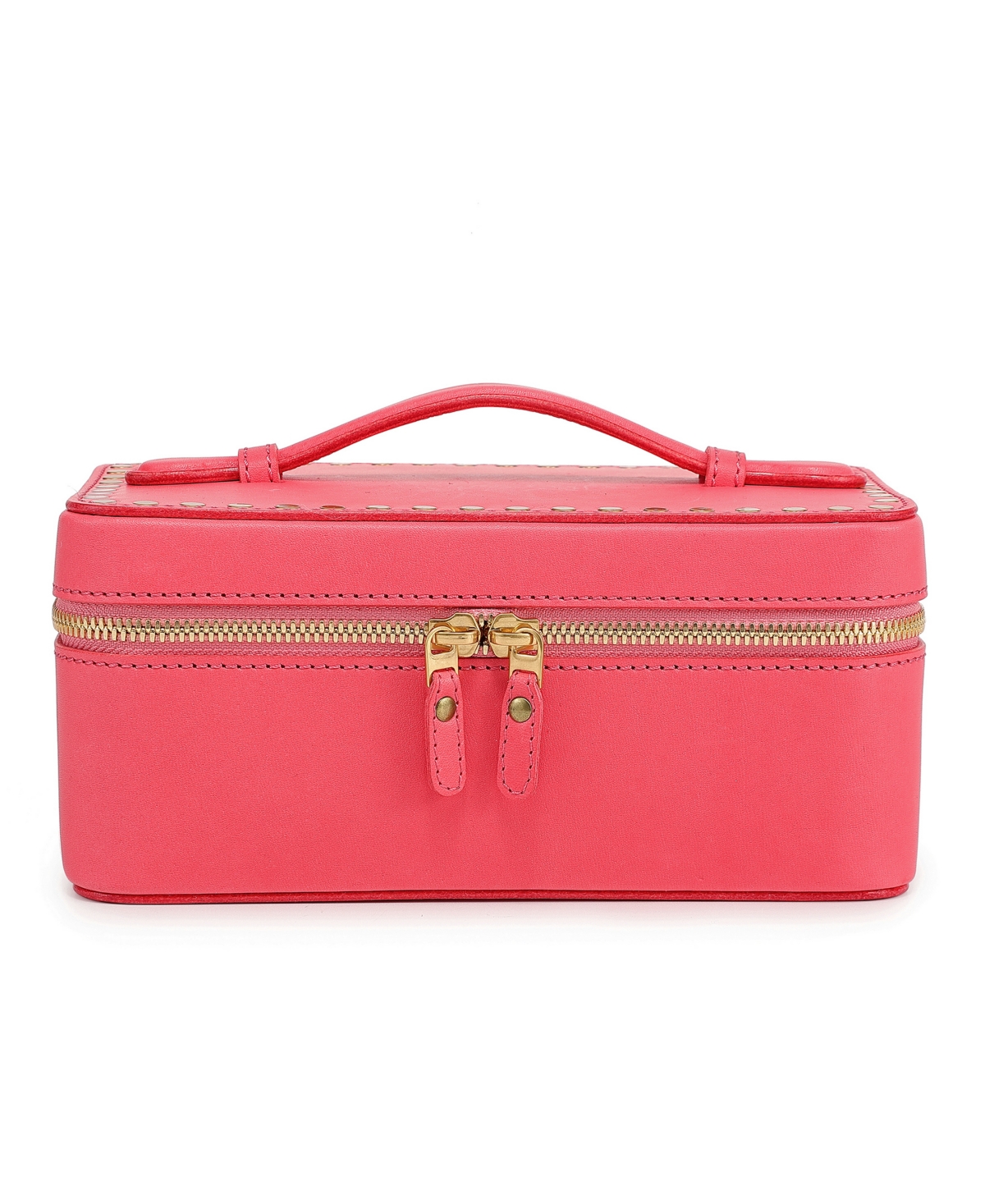 Old Trend Clivia Travel Leather Beauty Box In Pink