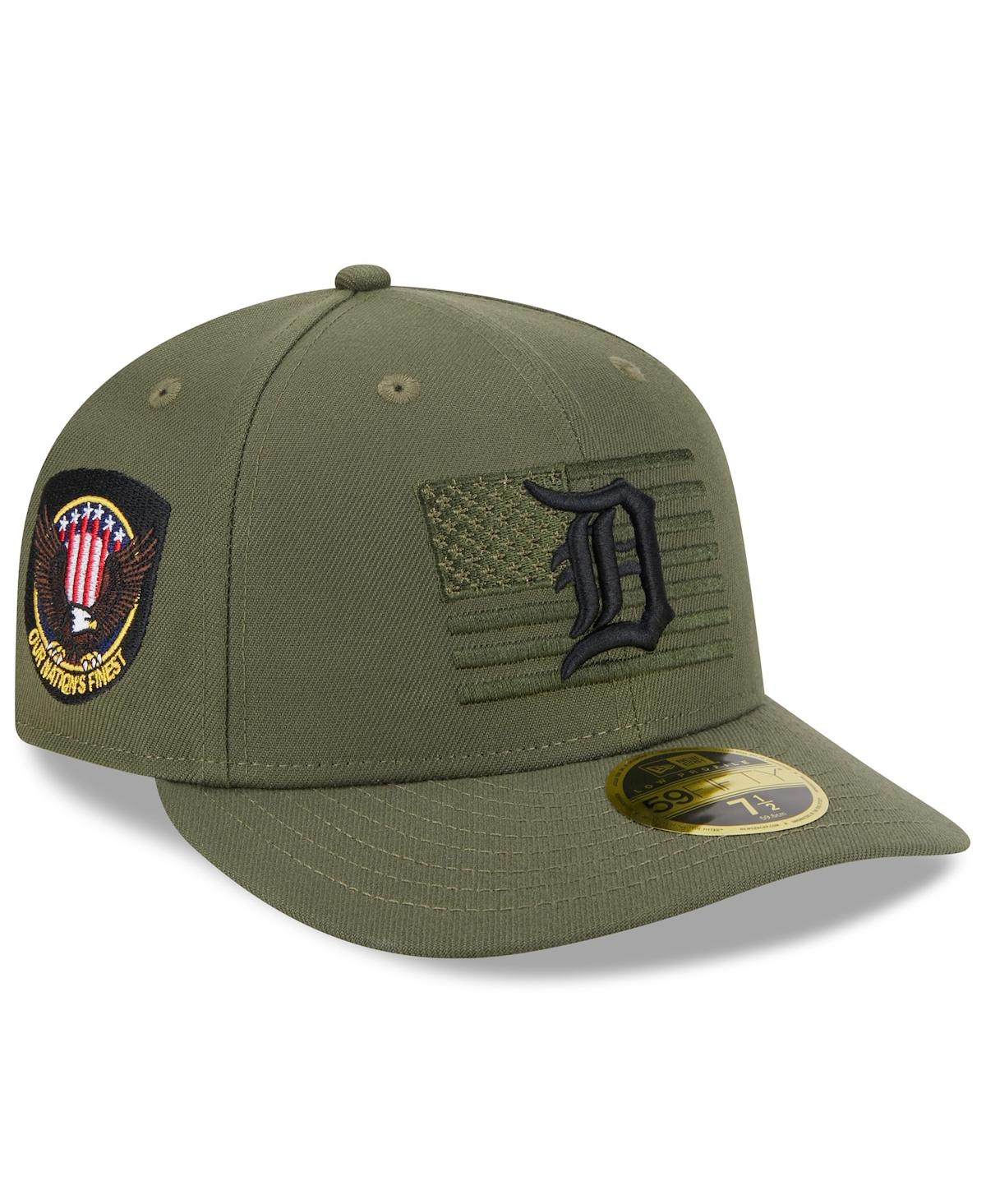 NEW ERA MEN'S NEW ERA GREEN DETROIT TIGERS 2023 ARMED FORCES DAY LOW PROFILE 59FIFTY FITTED HAT
