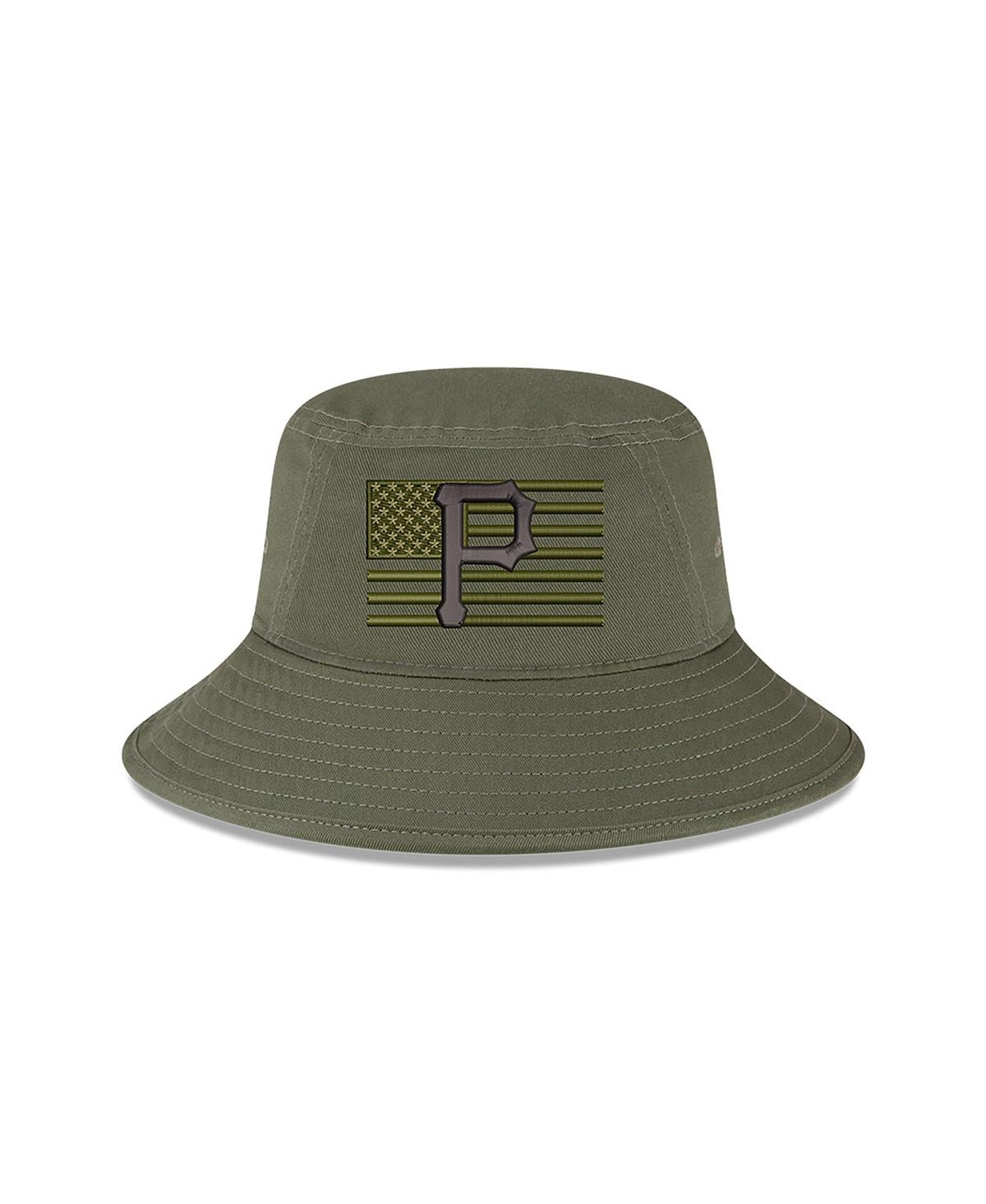 NEW ERA MEN'S NEW ERA GREEN PITTSBURGH PIRATES 2023 ARMED FORCES DAY BUCKET HAT 