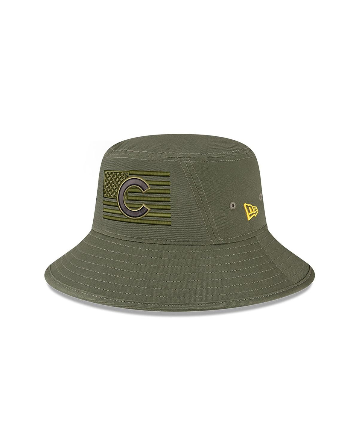 NEW ERA MEN'S NEW ERA GREEN CHICAGO CUBS 2023 ARMED FORCES DAY BUCKET HAT 