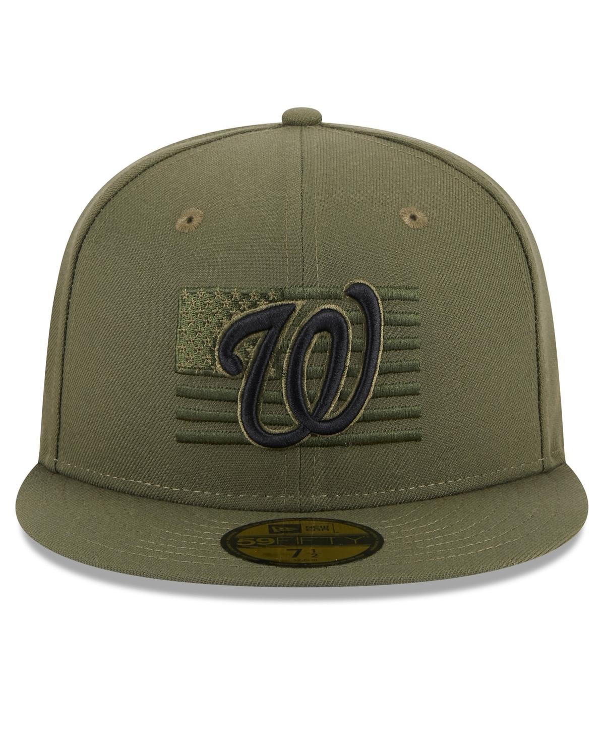 Shop New Era Men's  Green Washington Nationals 2023 Armed Forces Day On-field 59fifty Fitted Hat