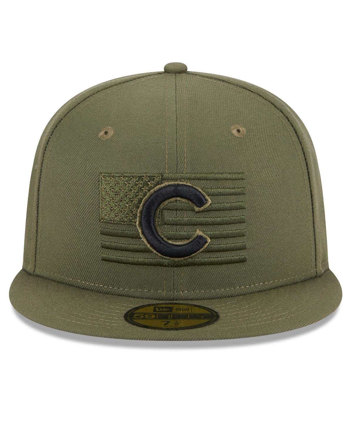 Shop New Era Men's  Green Chicago Cubs 2023 Armed Forces Day On-field 59fifty Fitted Hat