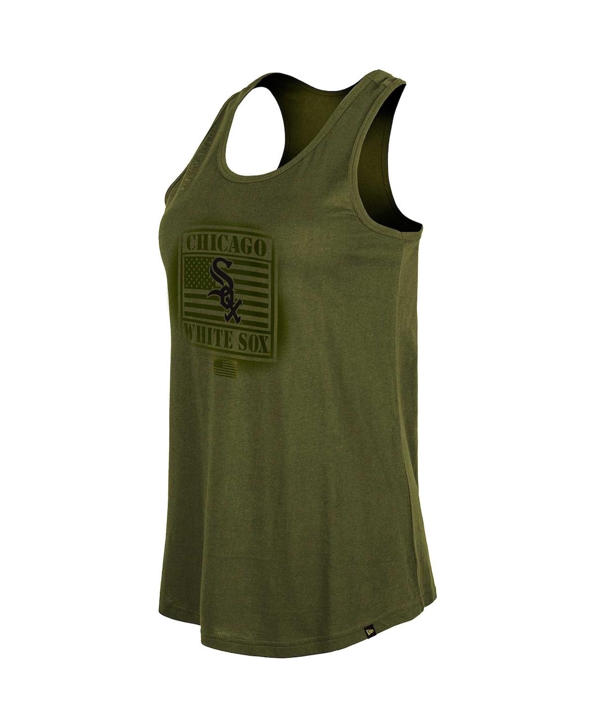 Shop New Era Women's  Olive 2023 Chicago White Sox Armed Forces Day Racerback Tank Top