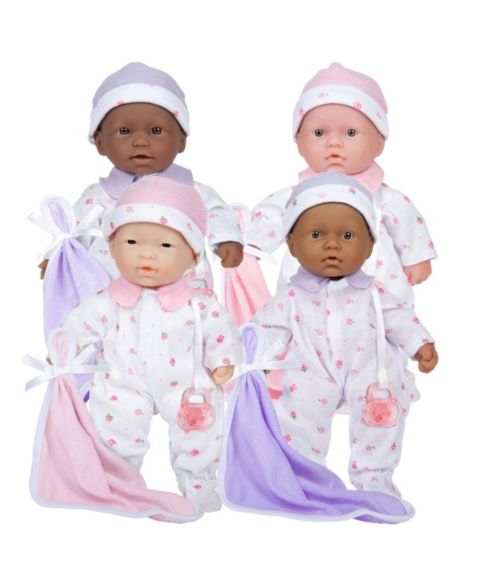 Детские куклы JC TOYS Lots to Love Babies 11" Soft Body Baby Doll, 4-Piece Set, Ages 12 Months+