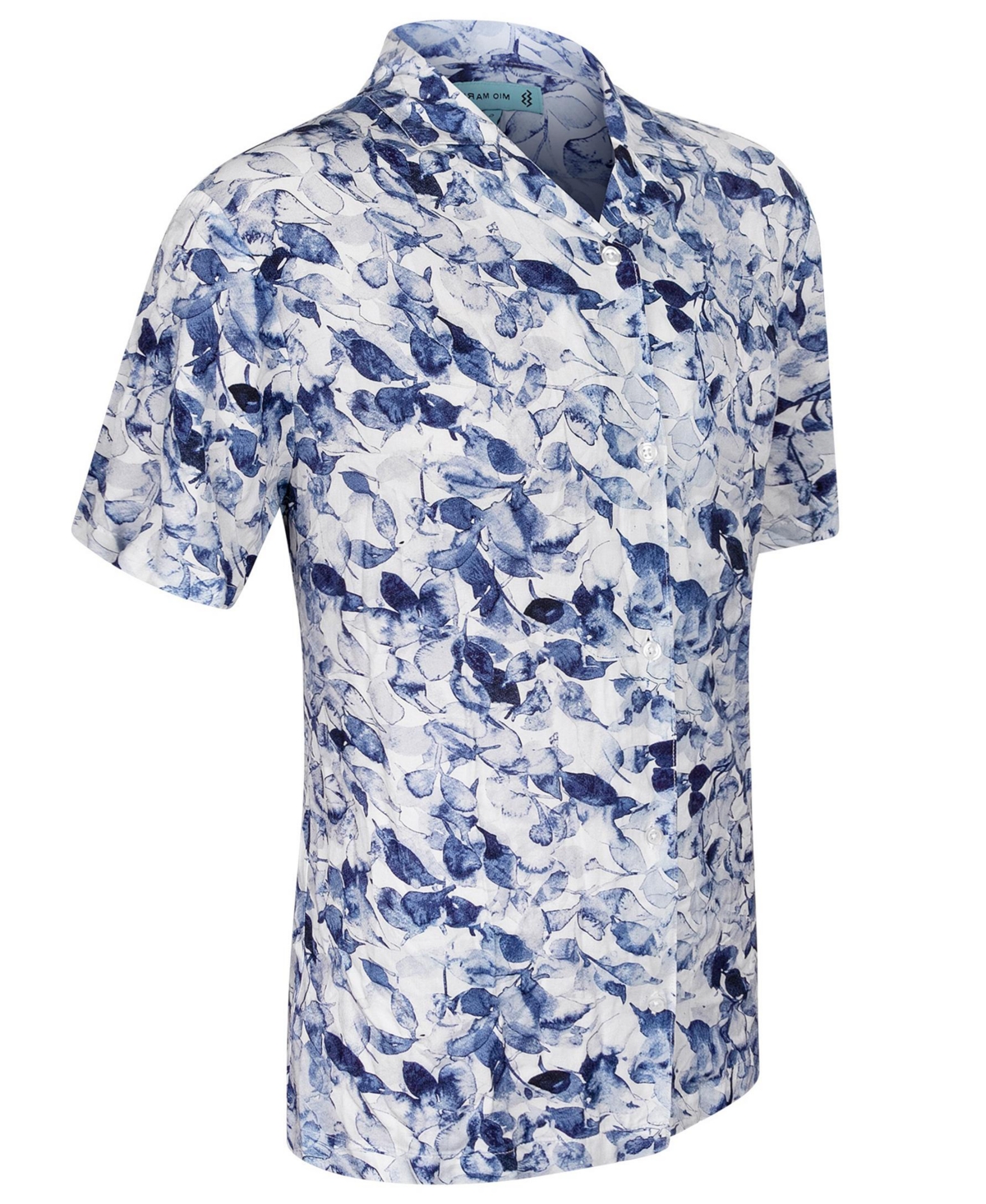 Mens Casual Button-Down Hawaiian Short Sleeve Shirt - Speckled sahara