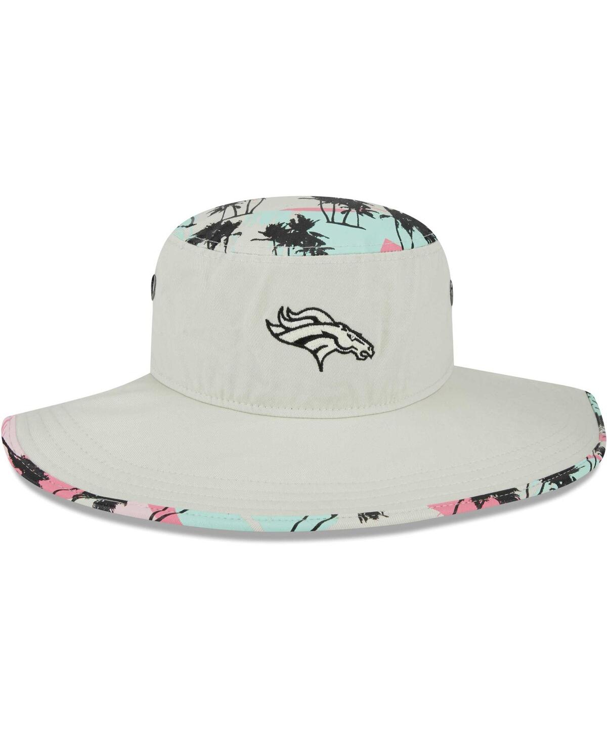 Shop New Era Men's  Khaki Denver Broncos Retro Beachin' Bucket Hat