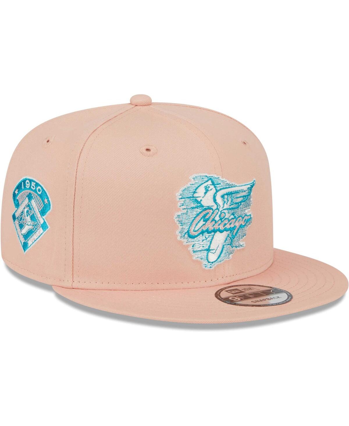 Shop New Era Men's  Pink Chicago White Sox Sky Aqua Undervisor 9fifty Snapback Hat