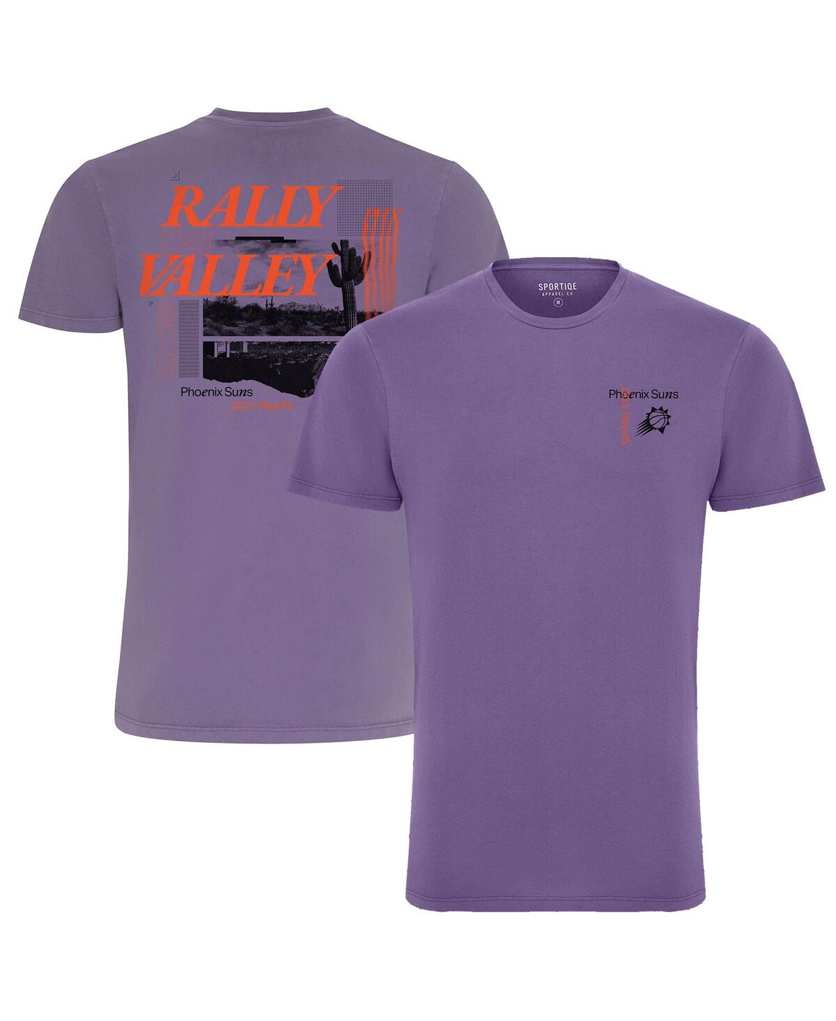 Men's and Women's Sportiqe Purple Phoenix Suns 2023 Nba Playoffs Rally The Valley Bingham T-shirt - Purple