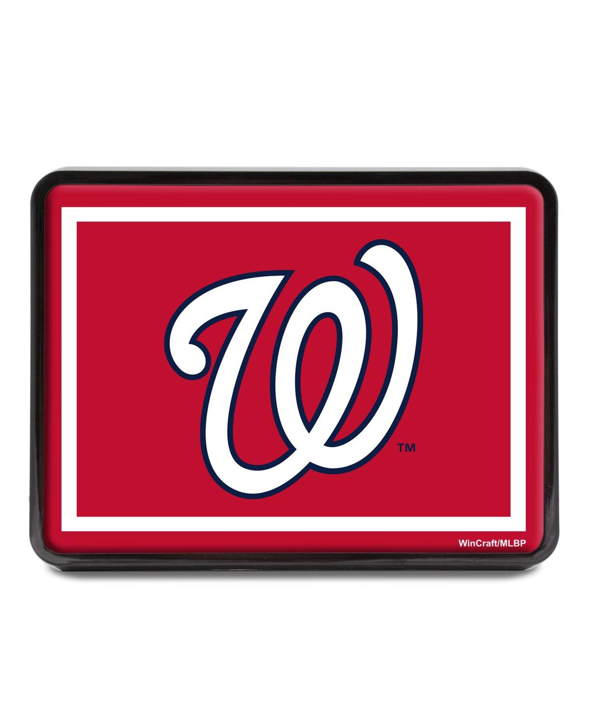 Wincraft Washington Nationals Universal Rectangle Hitch Cover In Red