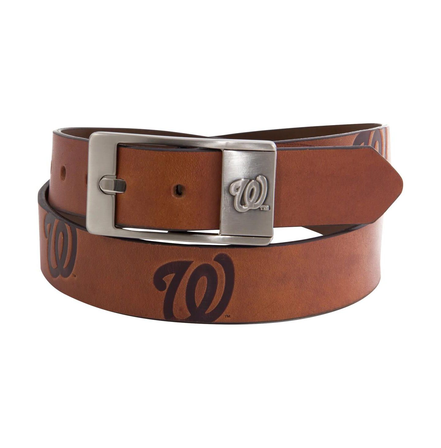 Мужской ремень Eagles Wings Washington Nationals Brandish Leather Belt — фото 1