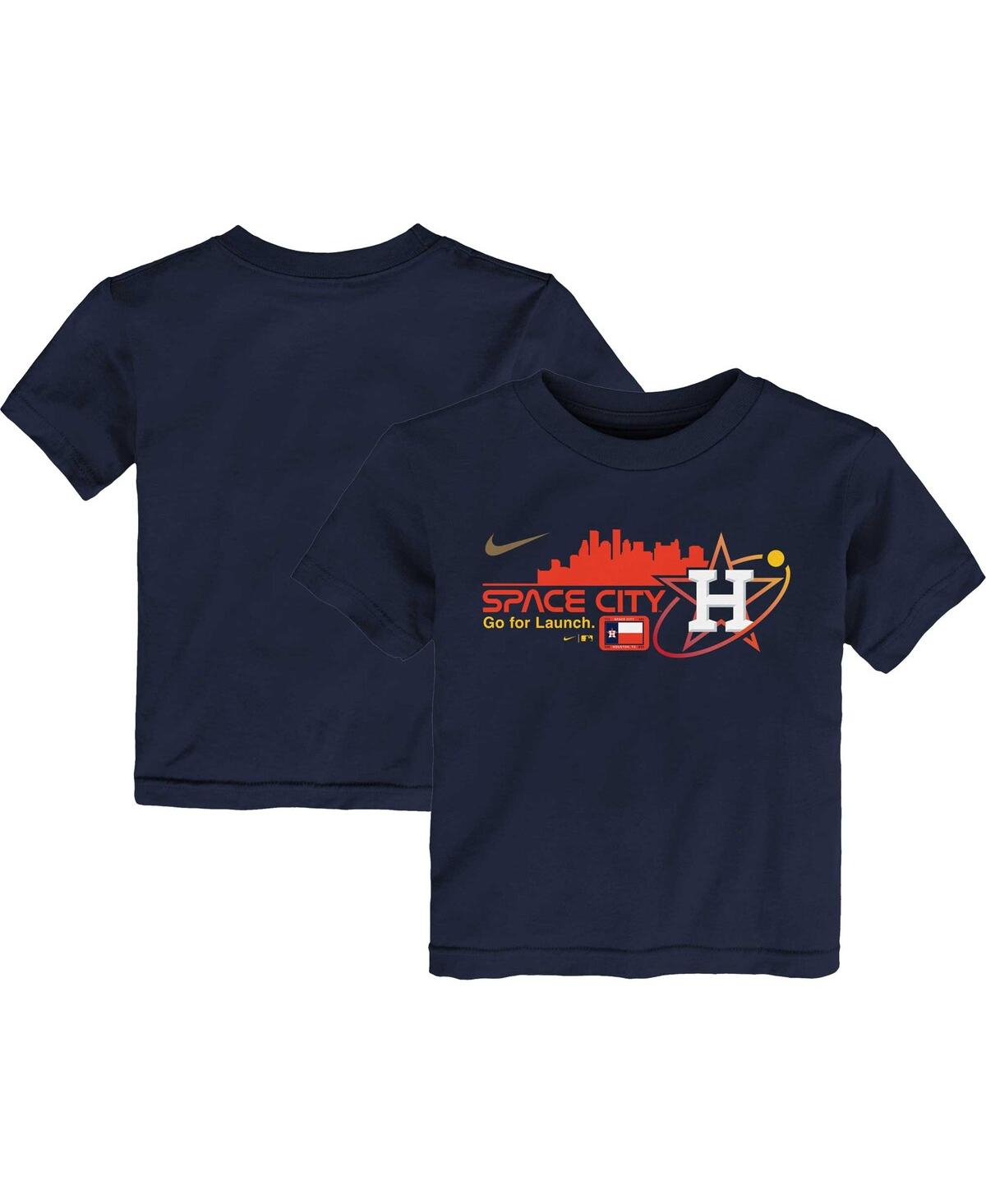 Nike Babies' Toddler Boys And Girls  Navy Houston Astros City Connect Graphic T-shirt