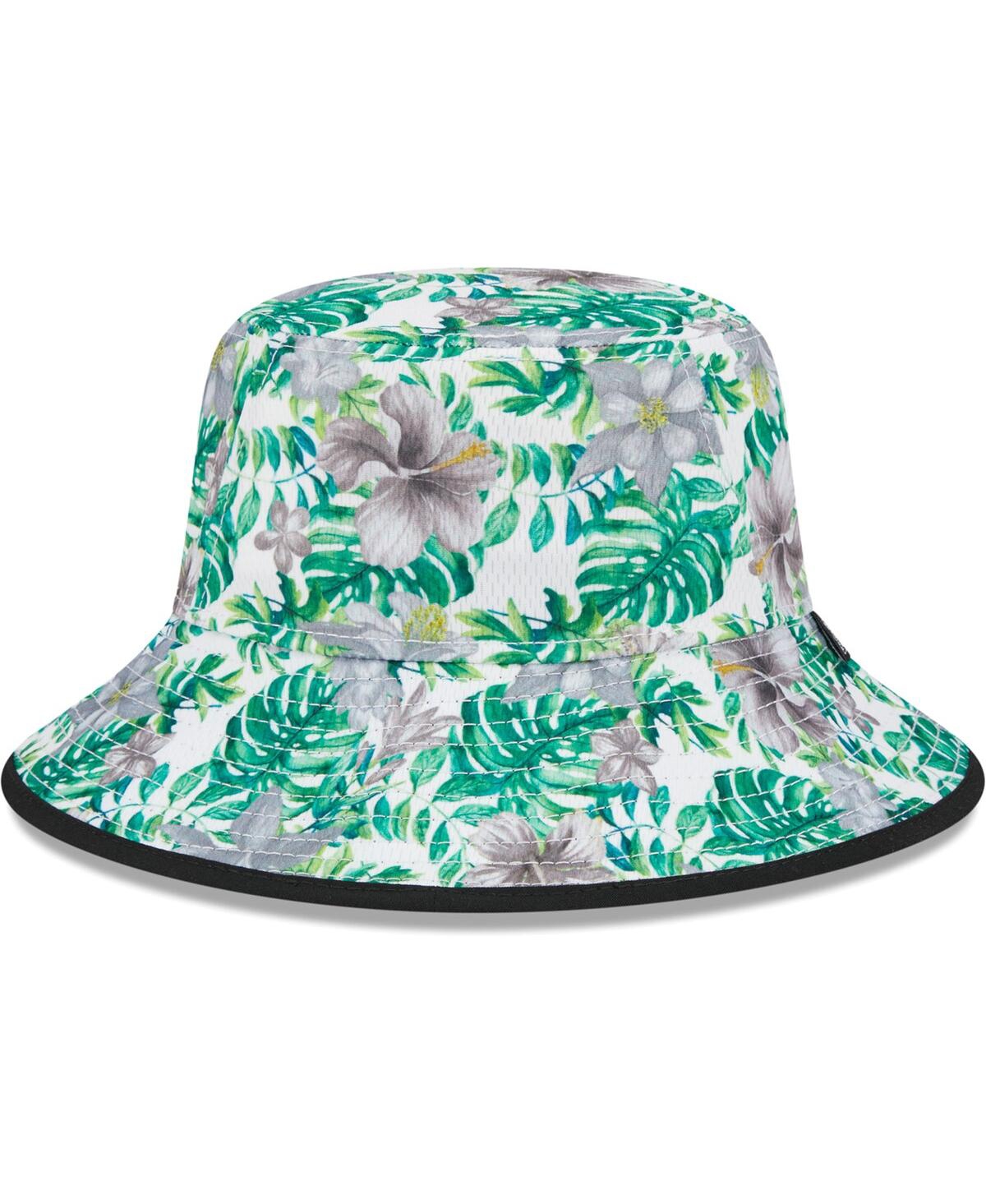 NEW ERA MEN'S NEW ERA WHITE LAS VEGAS RAIDERS BOTANICAL BUCKET HAT 