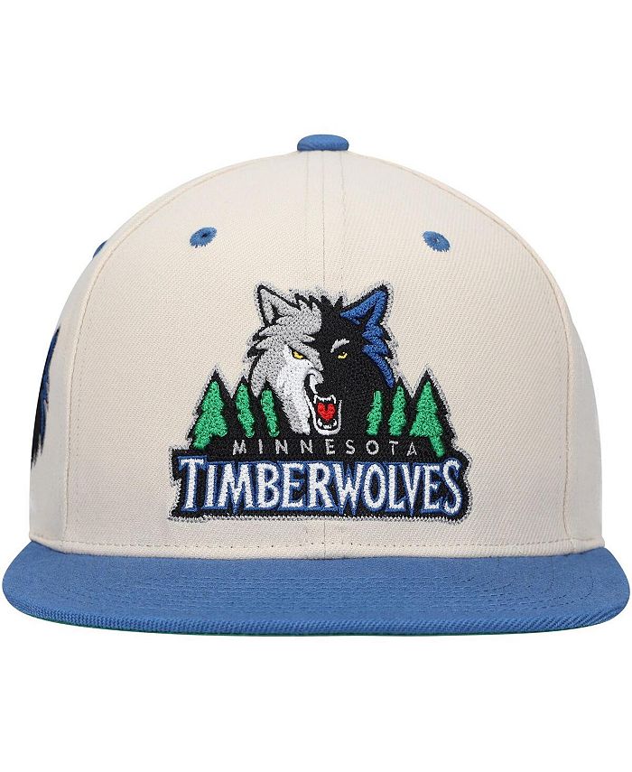 Mitchell & Ness Men's Cream, Blue Minnesota Timberwolves Hardwood ...