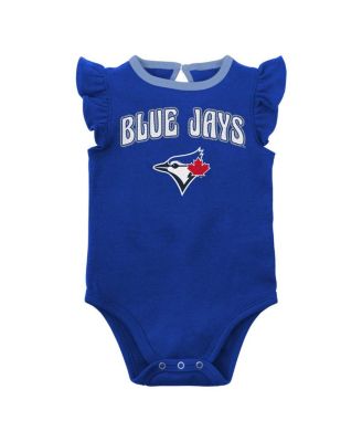 Newborn and Infant Boys and Girls Royal, Heather Gray Toronto Blue Jays Little Fan Two-Pack Bodysuit Set