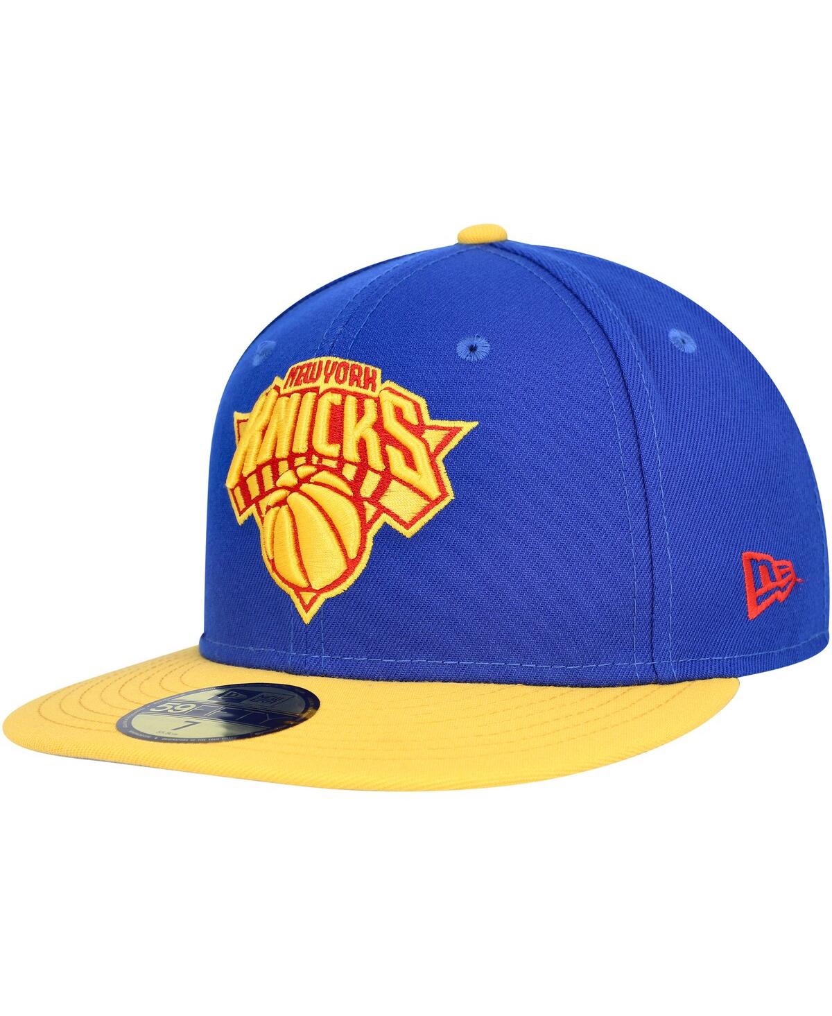 Men's New EraNew York Knicks Side Patch 59FIFTY Fitted Hat - Blue