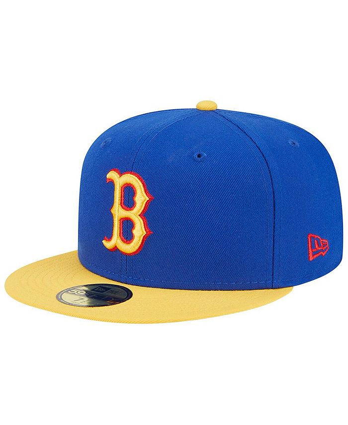 New Era Men's Royal, Yellow Boston Red Sox Empire 59FIFTY Fitted Hat