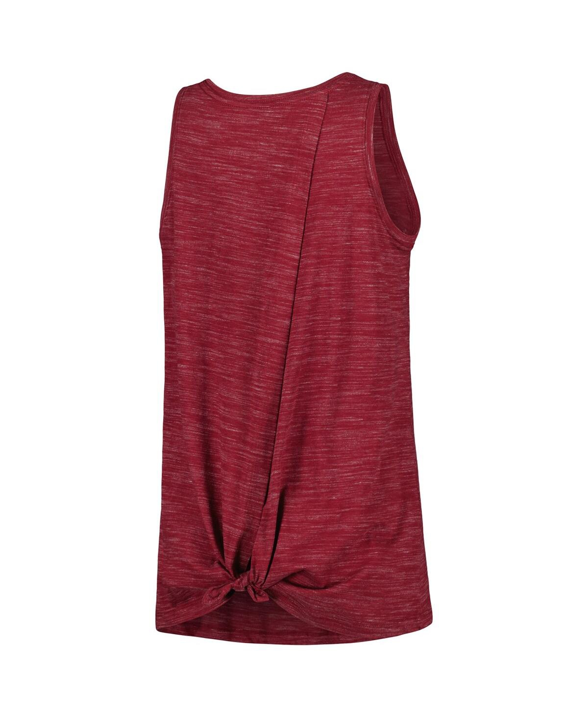 Shop New Era Women's  Burgundy Washington Commanders Space Dye Tie-back Tank Top