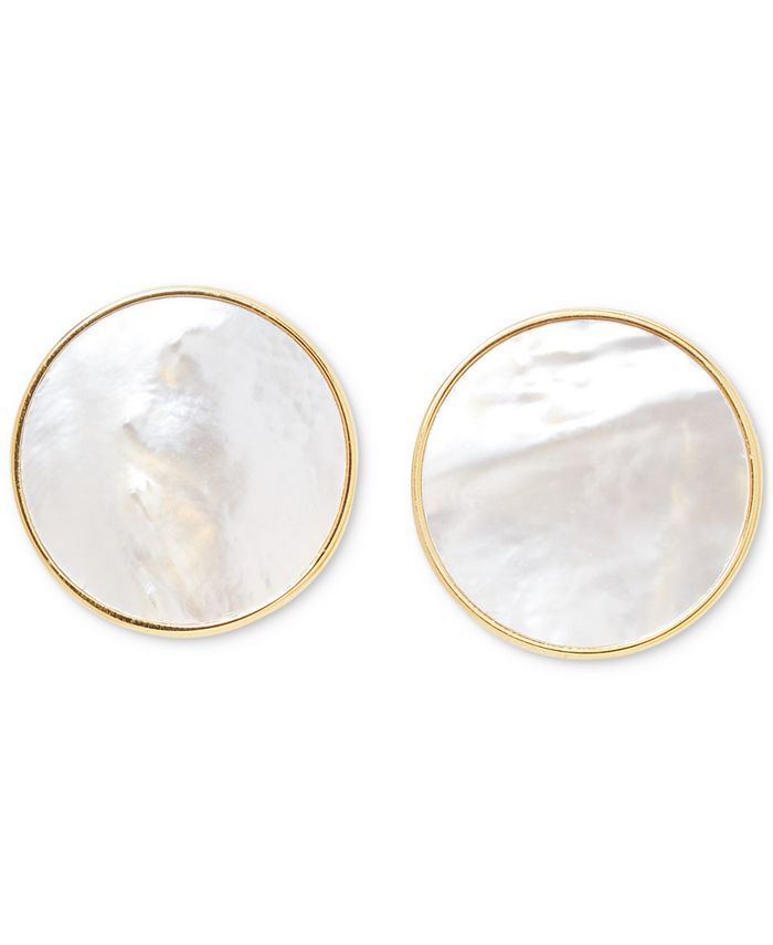 kate spade new york GoldTone MotherofPearl Disc Statement Stud