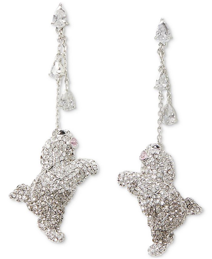 kate spade new york Silver Tone Pav Color Cubic Zirconia Dog