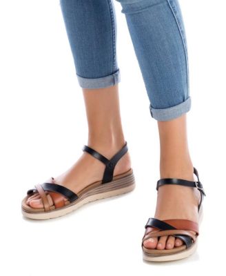 Women's Strappy Comfort Sandals By  Black