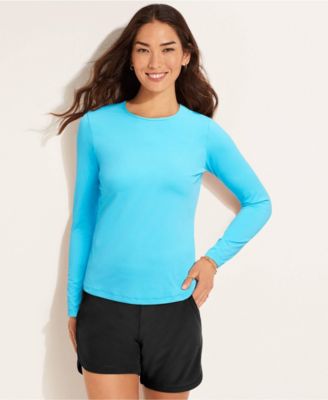 Plus Size SunShade UPF 50 Long Sleeve Rash Guard Swim Tee