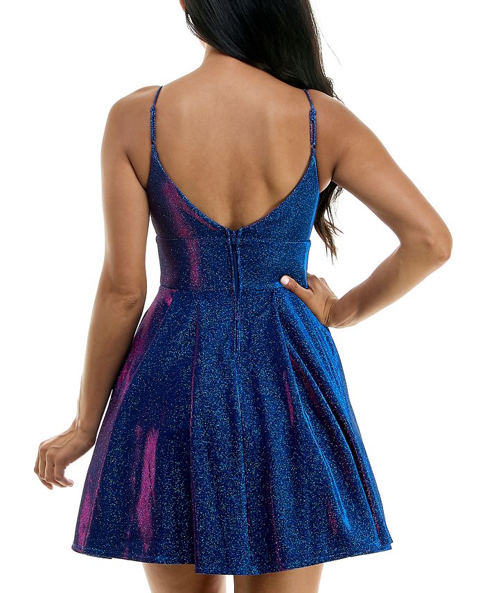 B Darlin Juniors' GlitterKnit Skater Party Dress Macy's