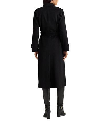 Ralph lauren women's black coat best sale