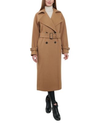 Michael Michael Kors Women's Belted Logo Trench Coat, Dark Camel, S