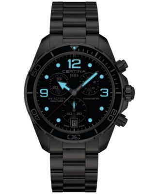 Men's Swiss Chronograph DS Action Stainless Steel Bracelet Watch 43mm