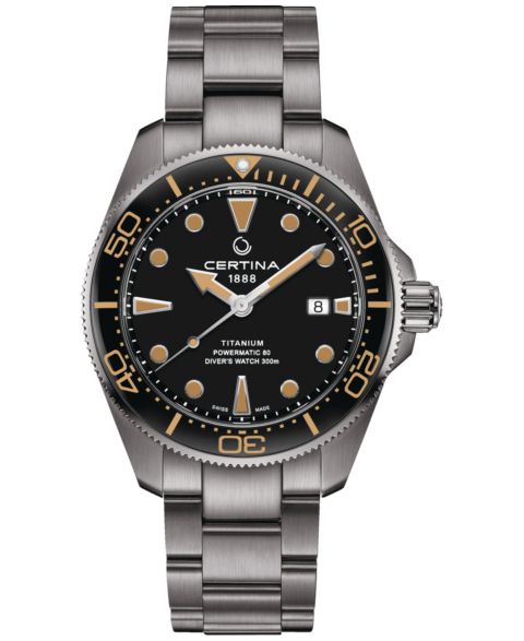 Мужские часы Certina Swiss Automatic DS Action Diver Stainless Bracelet Watch 43mm