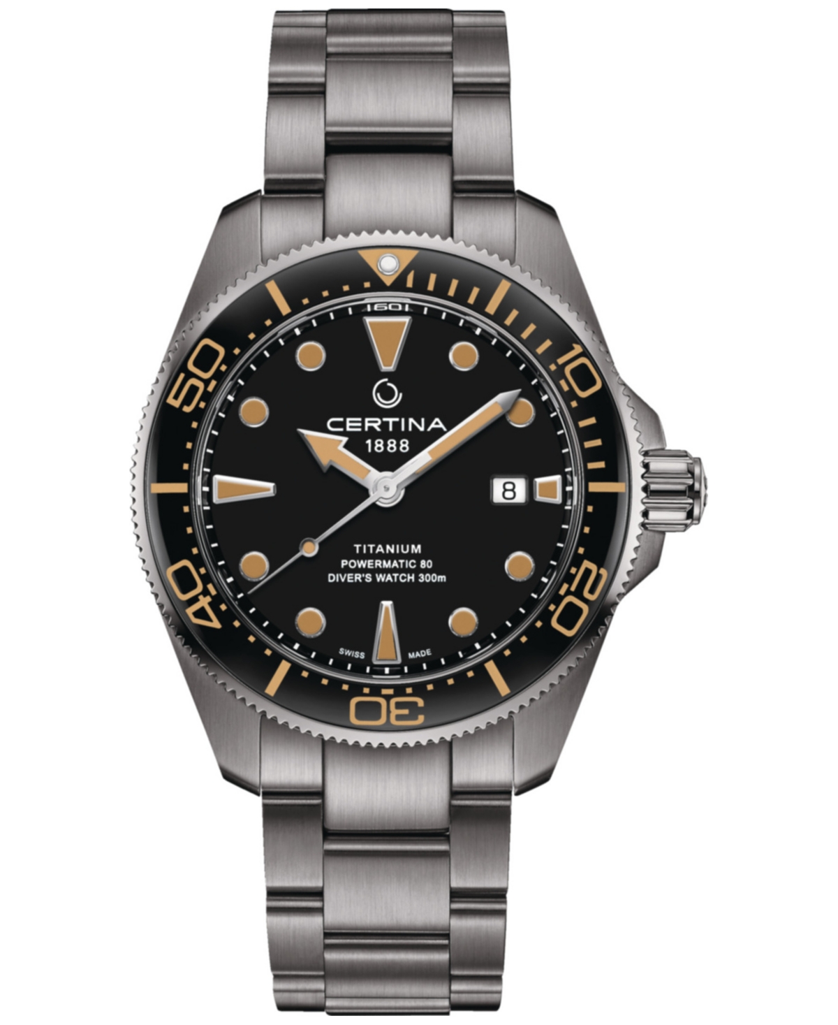 Men's Swiss Automatic Ds Action Diver Stainless Bracelet Watch 43mm - Black