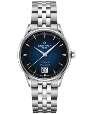 Certina - Men's Swiss Automatic DS-1 Big Date Stainless Steel Bracelet Watch 41mm