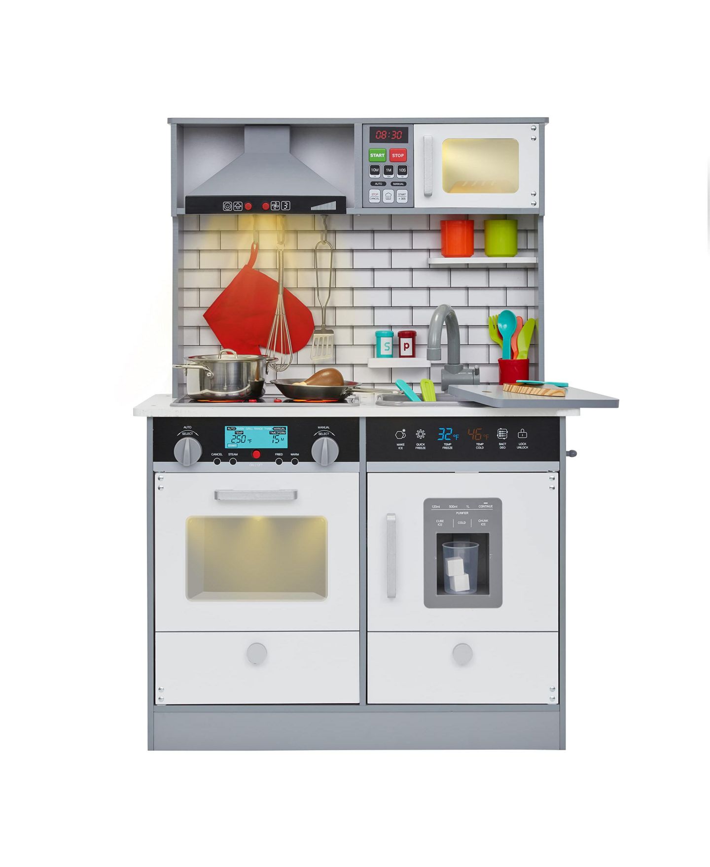 Детские игрушки Lil' Jumbl Wooden Freestanding 9-Piece Kitchen Set, Ages 3+ — фото 1