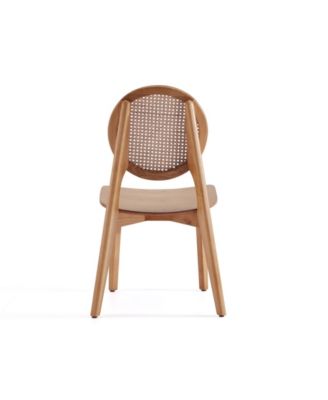 Versailles 4-Piece Round Ash Wood and Natural Cane Dining Chair