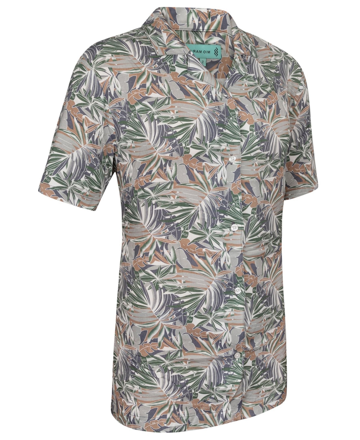 Mens Casual Button-Down Hawaiian Short Sleeve Shirt - Speckled sahara