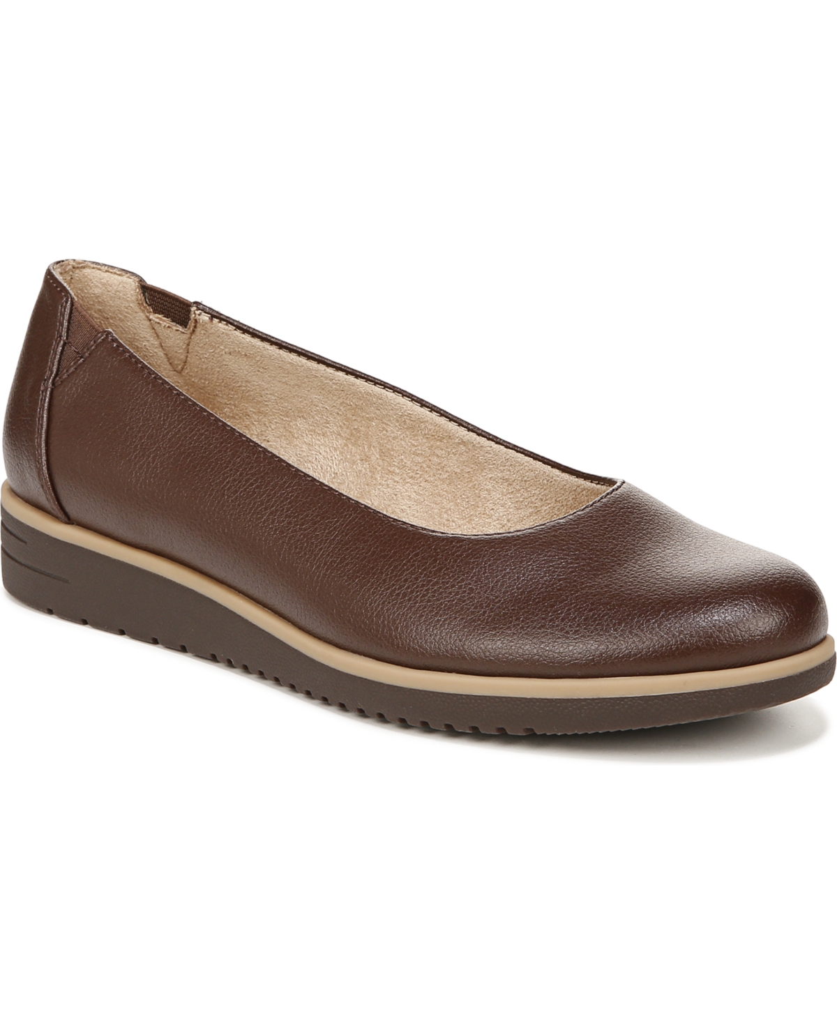 Shop Soul Naturalizer Idea-ballet Flats In Coffee Brown Faux Leather