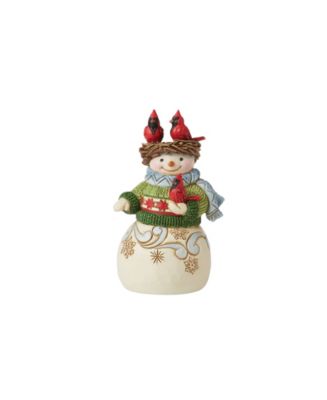 Jim Shore Mini Snowman with Nest on Head Figurine - Macy's