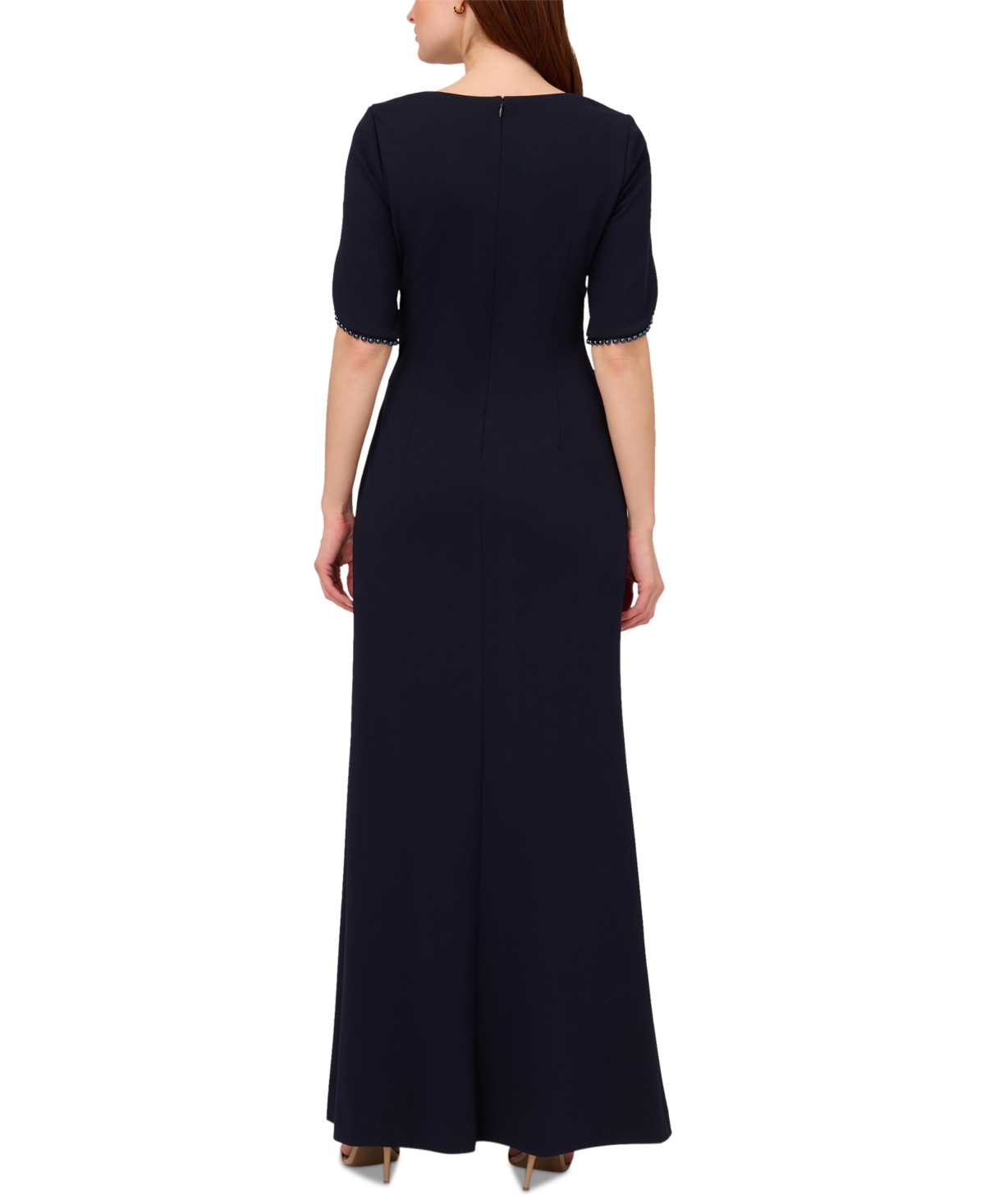 adrianna papell women's knit crepe pearl midi dress Buy Adrianna Papell Black Knit Crepe Pearl Midi Dress from Next USA