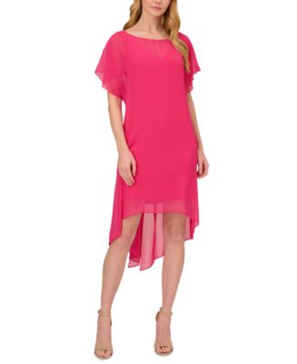Adrianna Papell Chiffon-Overlay A-Line Dress - Macy's