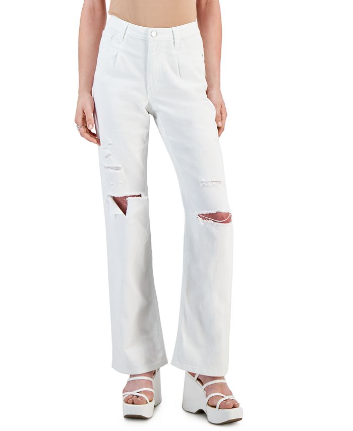 Tinseltown Juniors' HighRise Relaxed Flare Jeans, Created for Macy's