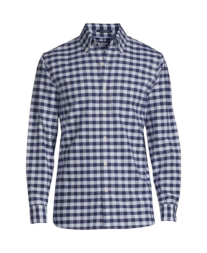 Lands' End Men's Tall Traditional Fit Sail Rigger Oxford Shirt Macy's