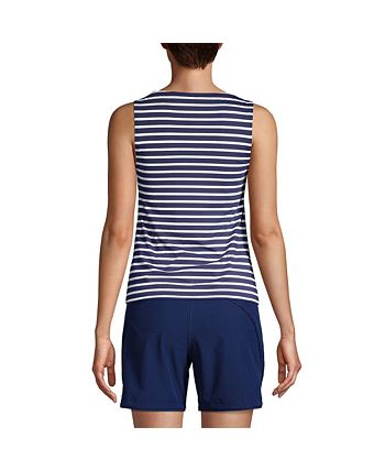 Lands' End Women's Mastectomy Chlorine Resistant High Neck UPF 50 ...