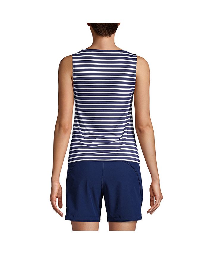 Lands' End Women's Mastectomy Chlorine Resistant High Neck UPF 50 ...