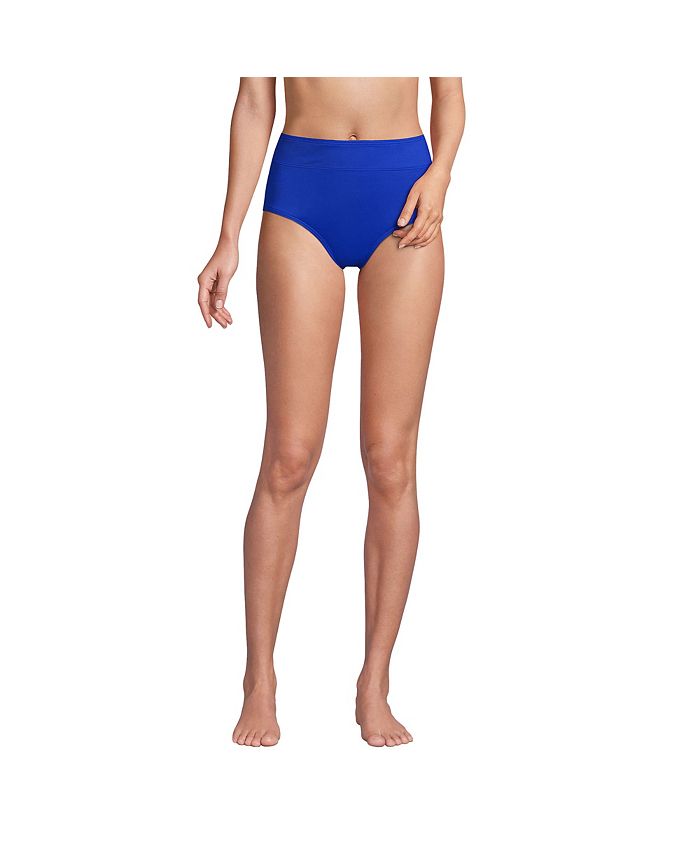 Lands End Women s Tummy Control High Waisted Bikini Swim Bottoms