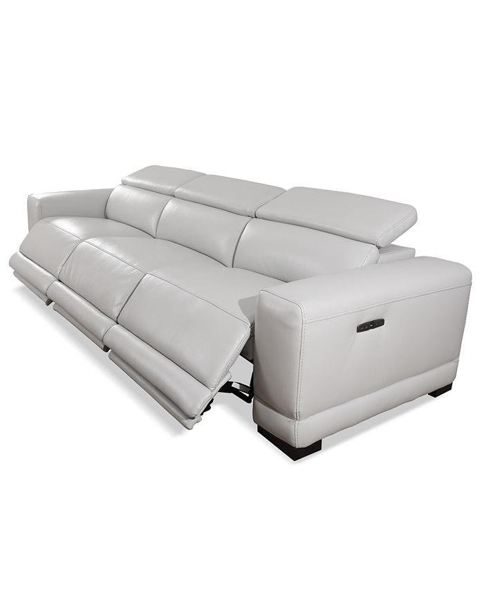 Furniture Krofton 3Pc. Beyond Leather Fabric Sofa with 3 Power Motion