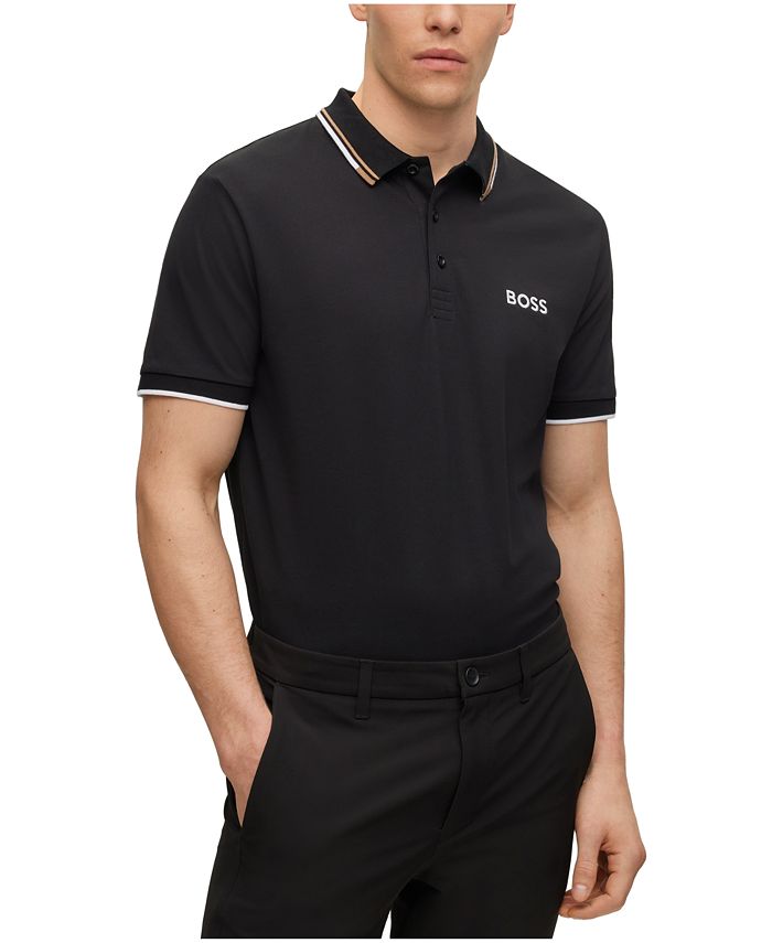 Hugo Boss Men's Contrast Detail Polo Shirt - Macy's