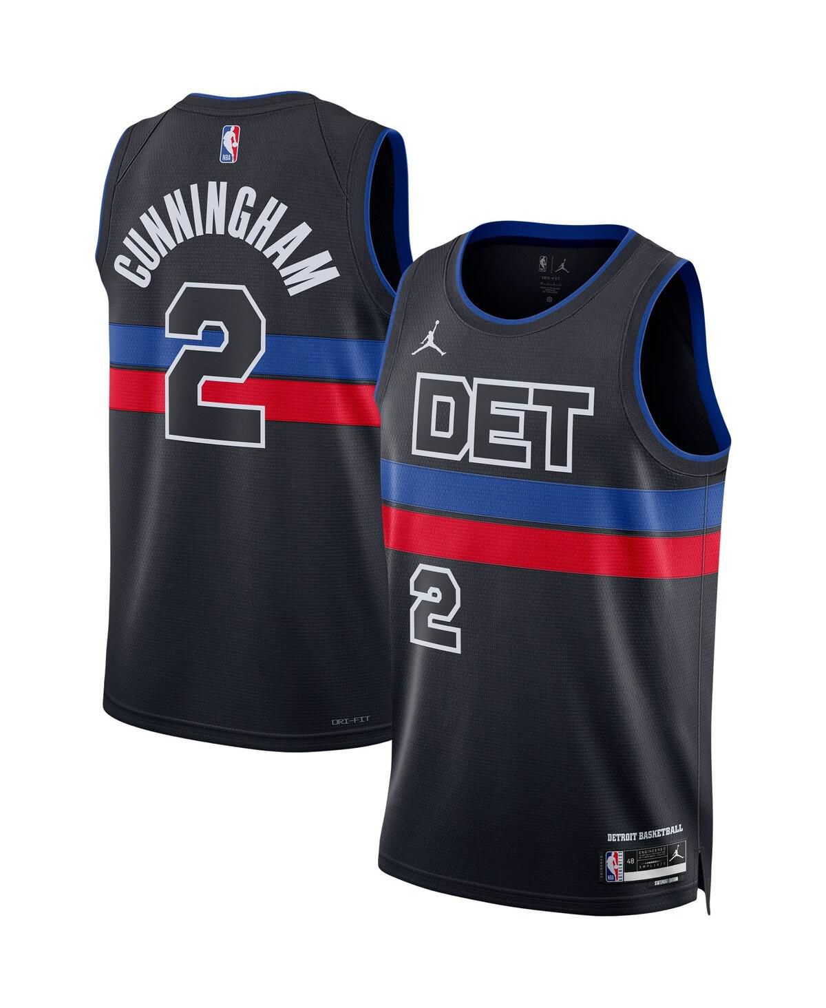 Мужская футболка Cade Cunningham Black Detroit Pistons Statement Edition Swingman от Cade Cunningham