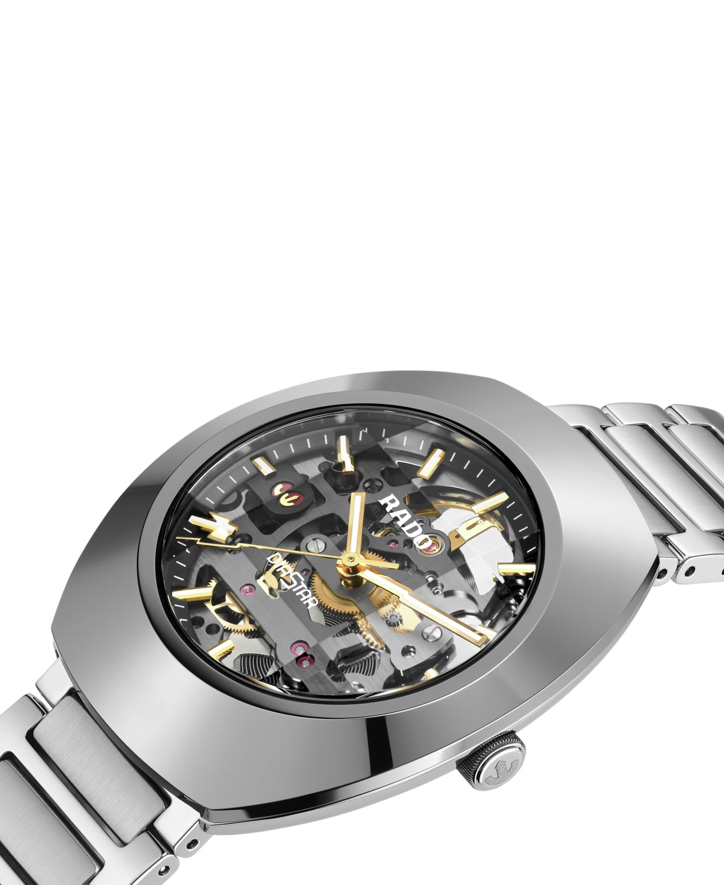 Часы Rado Unisex Swiss Automatic DiaStar Skeleton Stainless Steel Bracelet Watch 38mm — фото 3